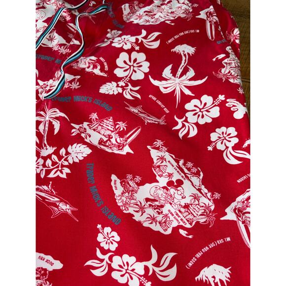 Mens Walt Disney World Shorts Red Trader Mick's Surf Hawaiian Board Shorts M - Picture 3 of 7